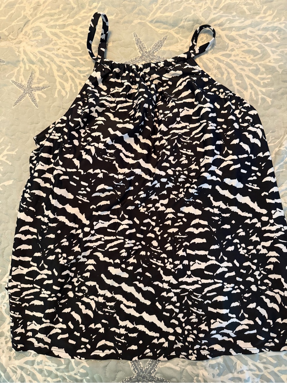 Bathing suit Halter TopEileen Fisher Black and White